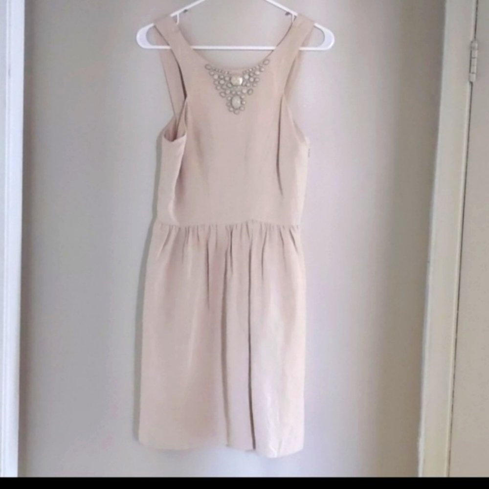 Kensie Sleeveless Dress With Shell Like Design